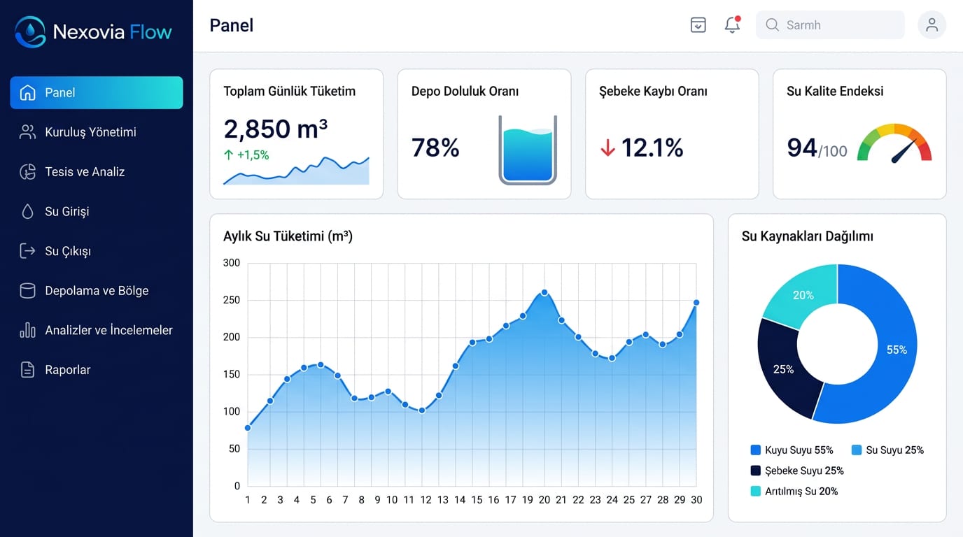 Nexovia Flow dashboard